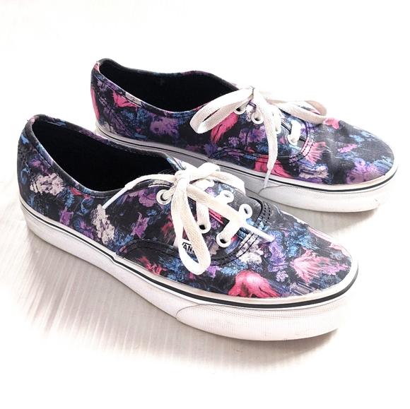 VANS authentic warped floral sneakers women's size 7.5 - Picture 5 of 11